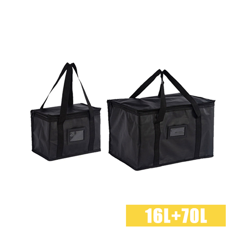 70L Insulated Thermal Cooler Bag Insulation To Keep Cold Large Capacity Portable Lunch Bag Zip Picnic Camping Tin Foil Food Bags: Yellow