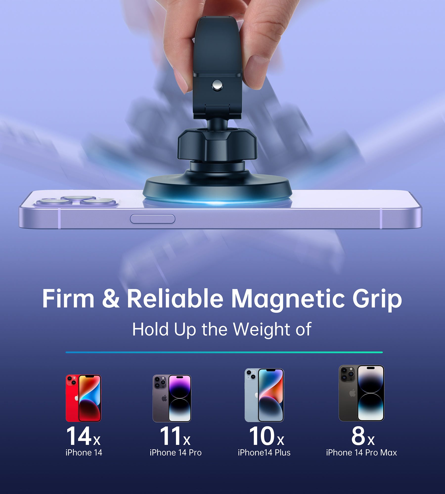 Suporte magnético para carro, dispositivo eletrônico portátil para iphone 16/15/14/13/12 pro max mini plus, todos os telefones e capas