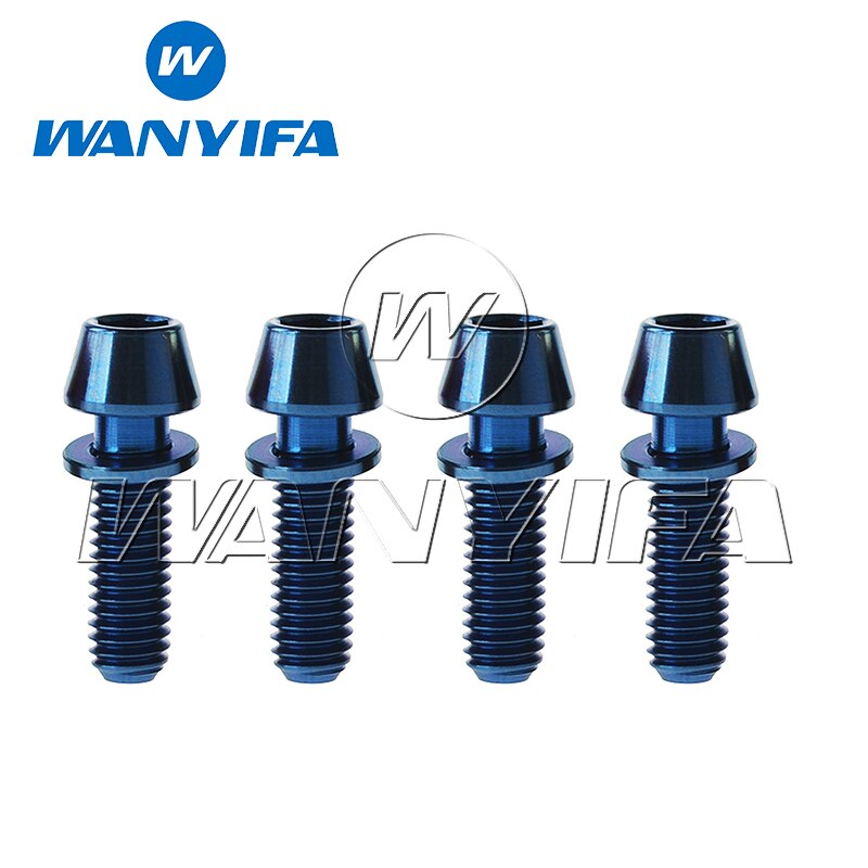 Wanyifa M5 x 16 18 20mm or arc-en-ciel Ti boulons en titane vis avec W0ashers: M5X18 blue