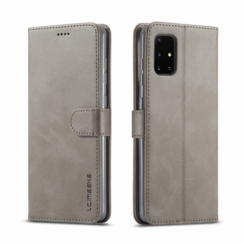 Luxury Case For Samsung Galaxy A71 Cover Case Magnetic Flip Stand Wallet Cover For Samsung A 71 Phone Case On Galaxy A71 Coque: Grey