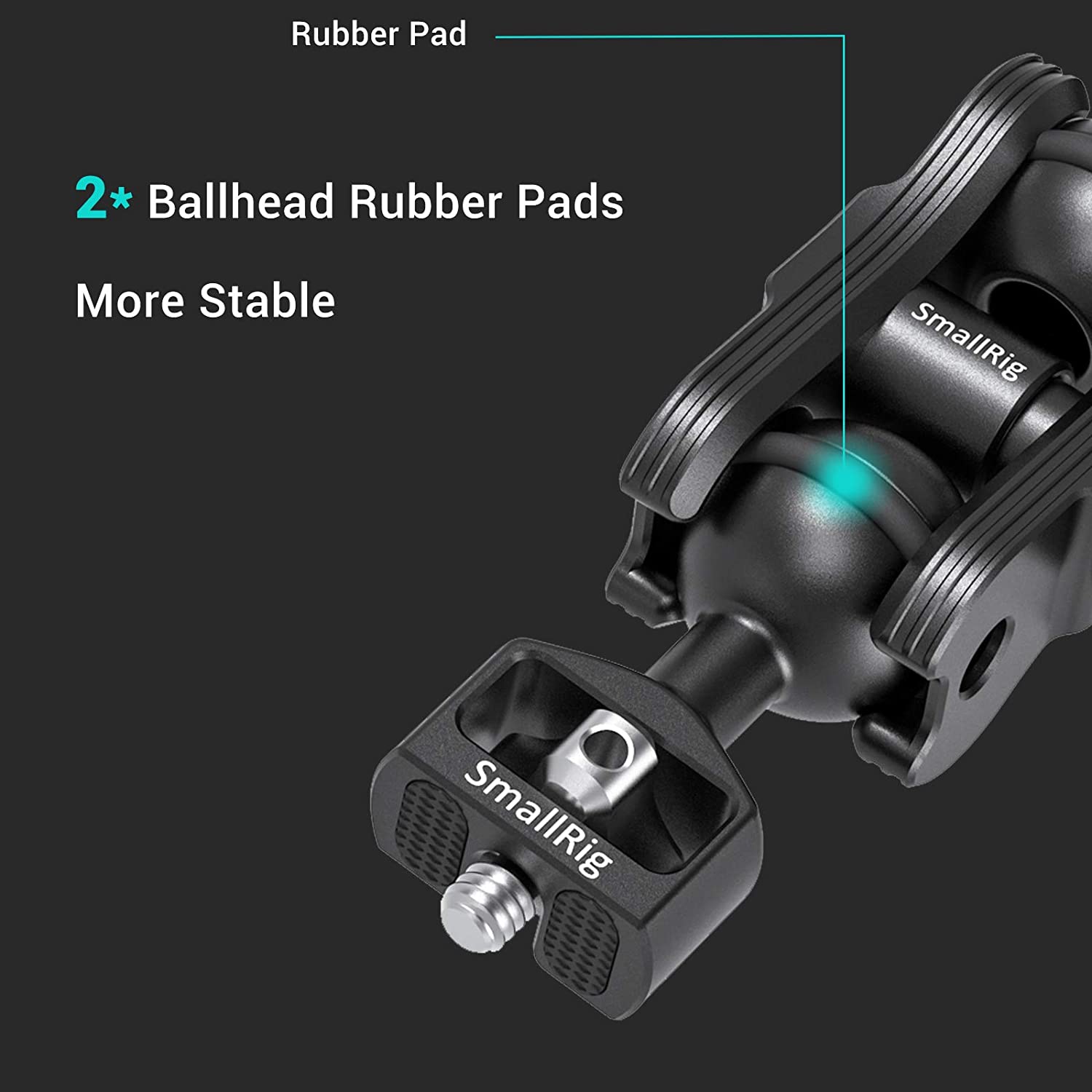 SmallRig Quick Release Articulating Magic Arm with Double Ballheads Extension Arm + 1/4" Screws For DSLR Cage Monitors - 2070