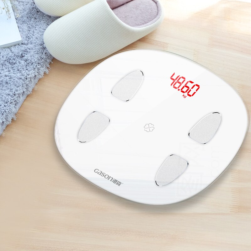 S6 báscula de grasa corporal piso científico inteligente electrónico LED peso Digital baño balanza Bluetooth APP Android o IOS