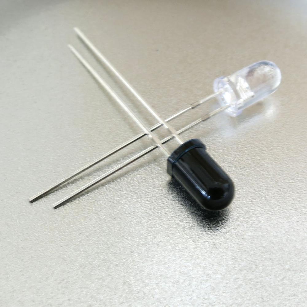 5MM infrarot paar rohr (1 paar) fernbedienung modul zubehör runde kopf LED typ fernbedienung photodiode 5 setzt