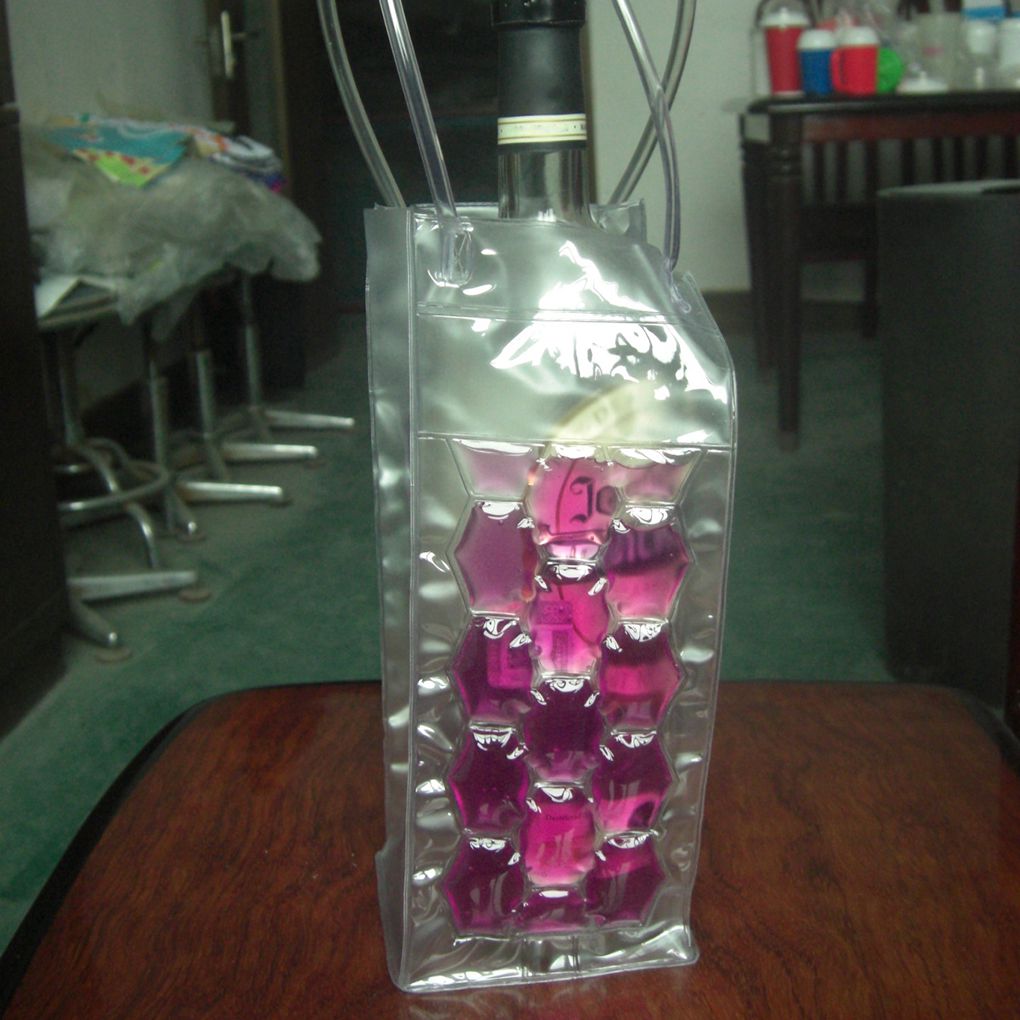 Bolsa para enfriar botellas de vino, soporte de Gel de refrigeración, cubo, enfriador