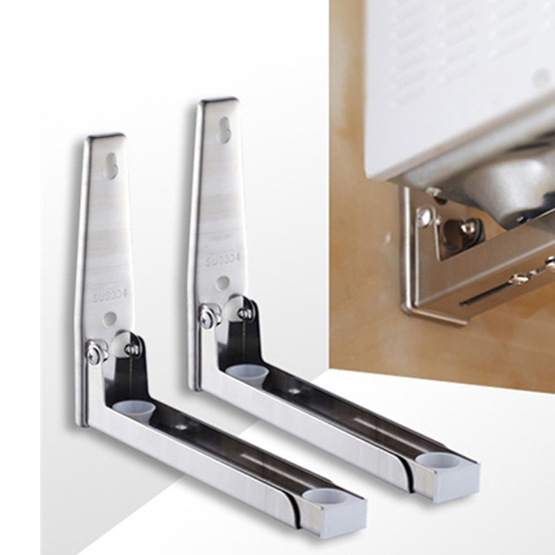 Foldable Microwave Mount Retrackable Microwave Mount Bracket 1 Pair Wall Mounted Shelf Rack K888