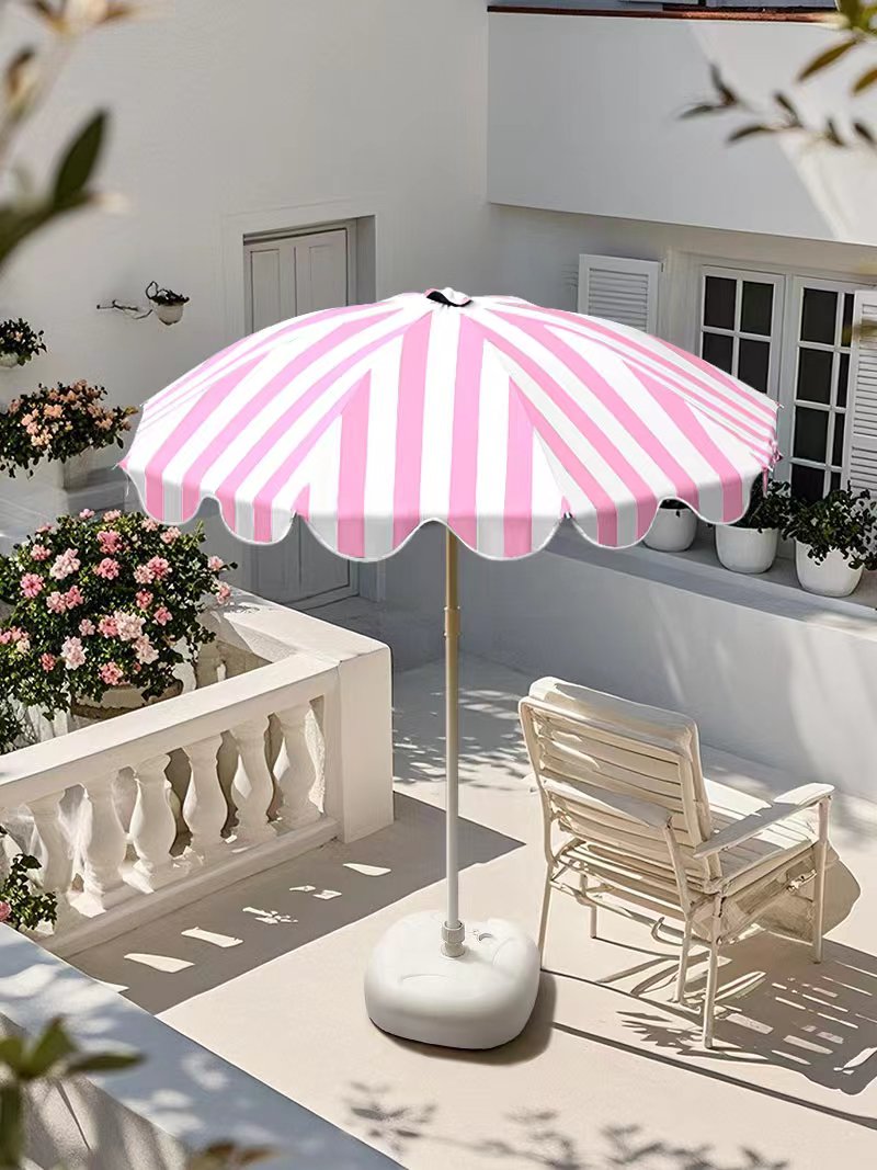 Bärbart, höjdjusterbart upf 50+  uv-skyddande parasoll för innergård, trädgård, uteplats, strand (bas ingår ej)