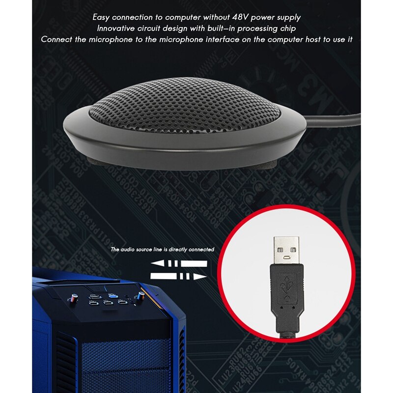 USB Microphone Condenser Microphone Computer Mic for Business Conference PC Laptop Voice Pickup Microphone