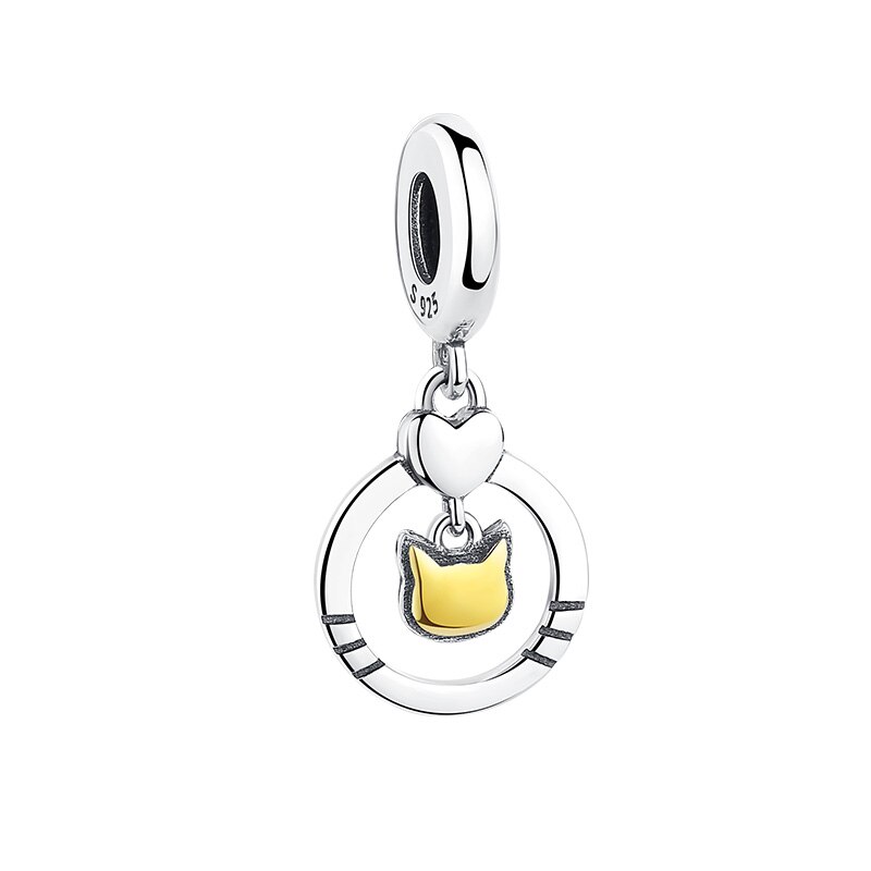 ELESHE 100% 925 Sterling Silver Bead Charm Rose Gold Pink Ladybird Charm Fit Original Bracelet Beads for jewelry making: PY1800