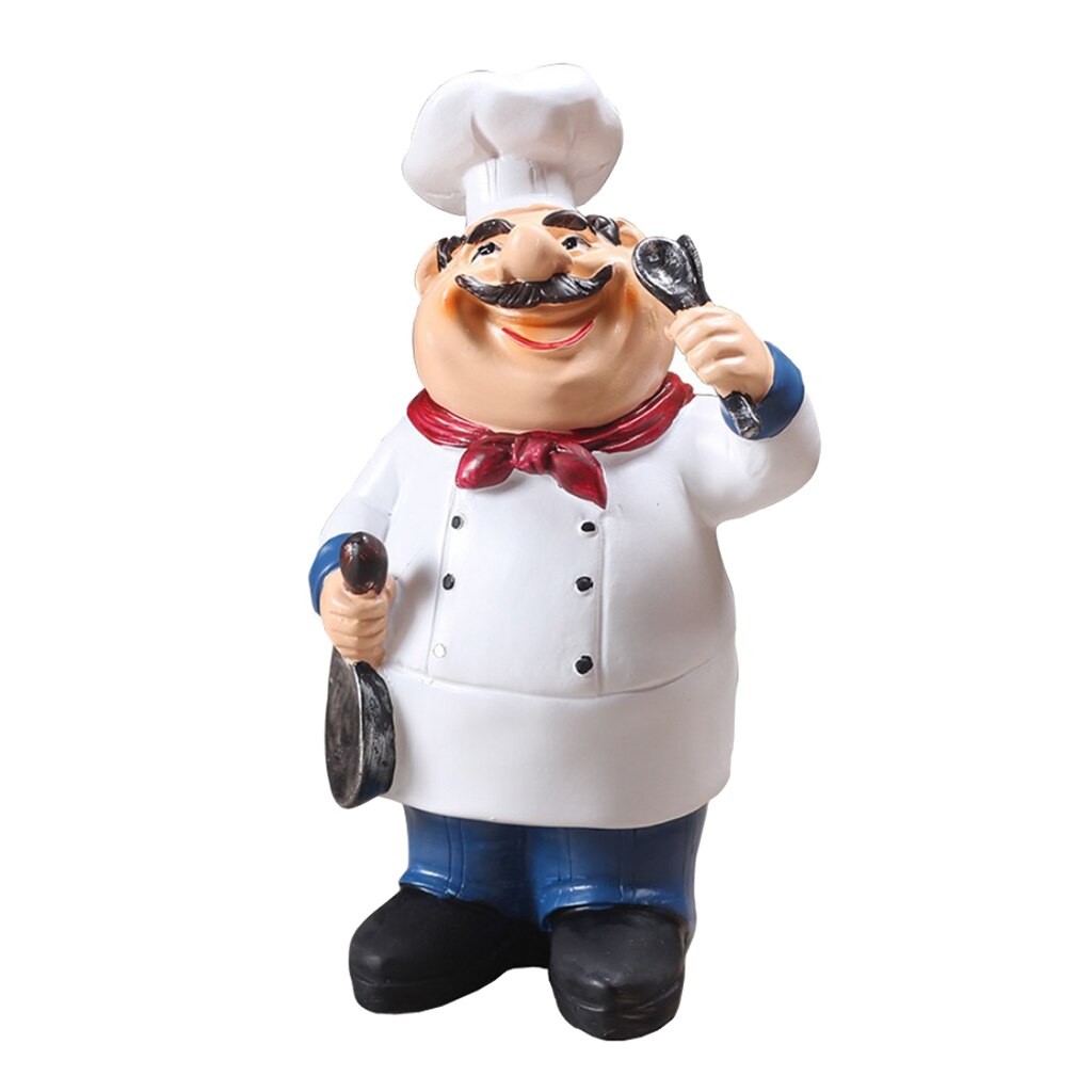 Home Kitchen Bar Restaurant Decor Ornament Figure Statue Chef Statue: Spoon