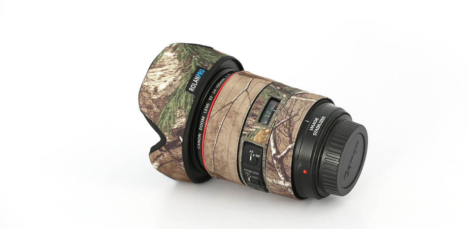 ROLANPRO – housse d&#39;objectif pour Canon EF 24-105mm f4L IS USM, Camouflage, pluie, manches d&#39;objectif, étui pour armes, vêtements de photographie