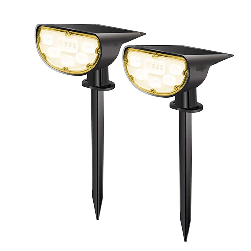 JESLED Solar Lamp Led Solar Light Outdoor Garden Landscape Lawn Lamp Decoration Powered Sunlight Waterproof Street Lighting: 2PCS 3000K