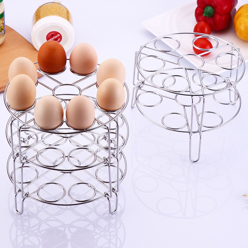 food grade kitchen stainless steel multifunctional egg steamer tripod steam rack support tray kitchen accessories