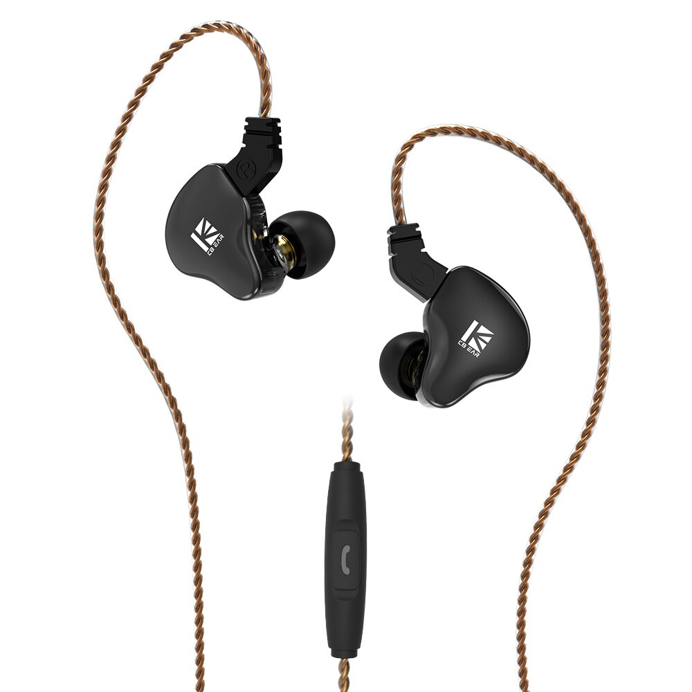 AK KBEAR S1 Bluetooth 5.0 Sports Bluetooth Upgrade Cable Wireless Headset Mate for KBEAR KS2 KB04 KB06 TRI I3: Black with mic