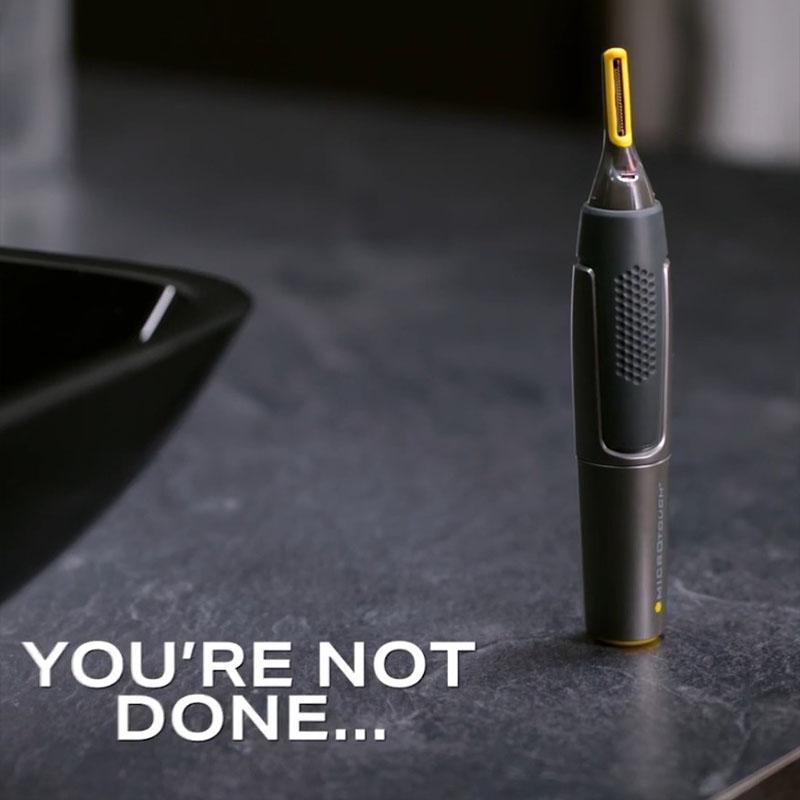 Mintiml™Micro tondeuse de précision, Portable et antidérapant, lumière LED, nez, oreille, sourcils, barbe, outil Ultra-mince, directe