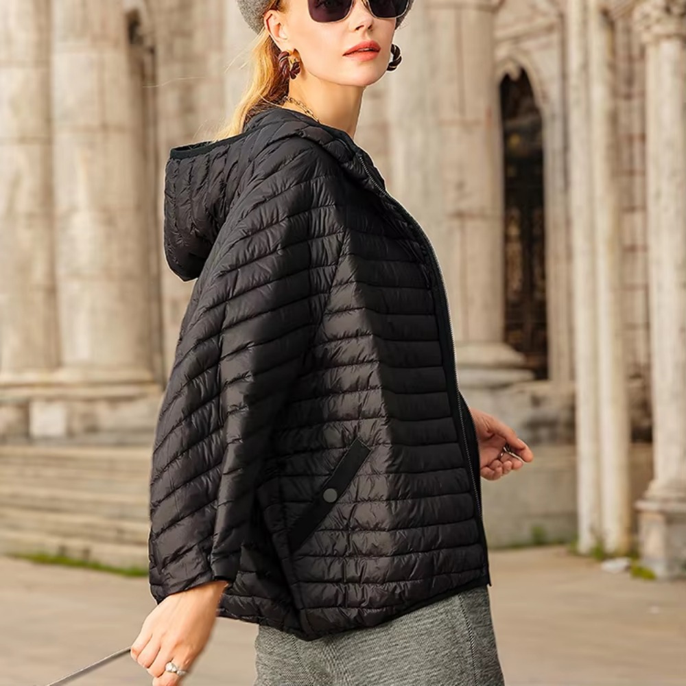 Winter Short Puffer Jacket Women 90% White Duck Down Coat Loose Female Feather Parka Hooded Outwear Warm