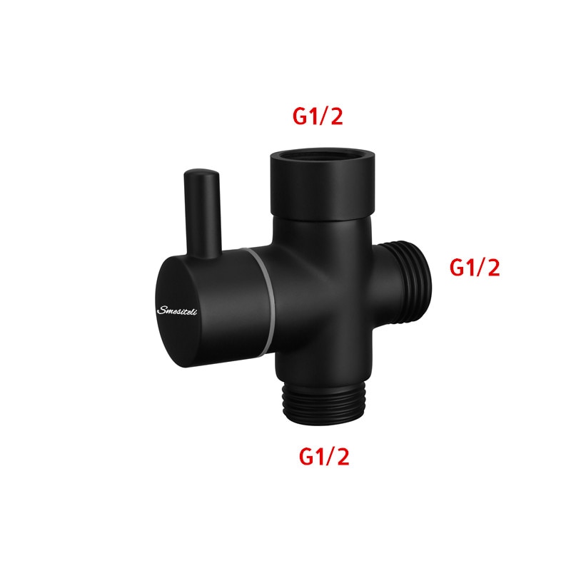 Smesiteli G1/2 multifunctionele 3 Way Douchekraan Diverter met Afsluiter Schakelaar T- adapter Valve voor Wc Bidet Sproeier