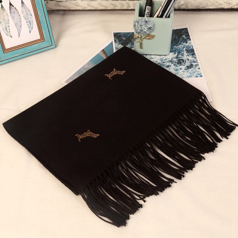 Winter Warm -drilling Scarf Women Pashmina Shawl Cashmere Solid Scarves Blanket Shawls scarf female stole: style 18