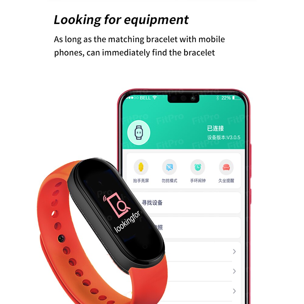 M5 smartwatch-sportarmbänder mit fitness-tracker, schrittzähler, herzfrequenzmesser, erinnerungsfunktion, musik-armband
