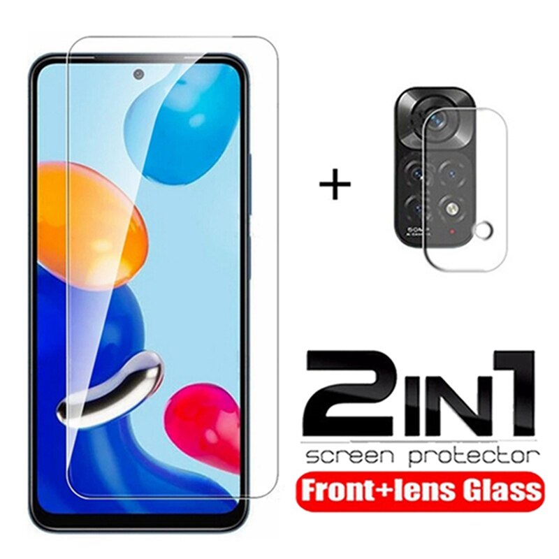 Protecteur d&#39;écran pour Xiaomi Redmi Note 11 Pro, en verre trempé 4 en 1, Film de protection d&#39;objectif d&#39;appareil photo: 1PC Lens 1PC Glass / Redmi Note 11 Pro 5G