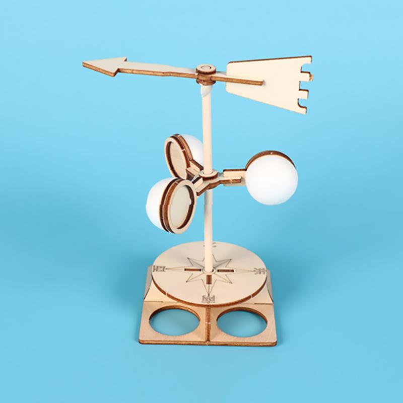 Barn vindflöjel modell skickligt och utsökt utseende diy riktning experiment kit skolstudent vetenskapliga leksaker