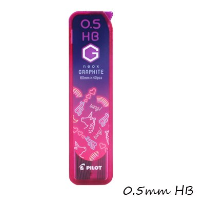 Piloto de Japón X revista Nicola Limited Neox grafito lleva para lápices mecánicos HRF5G20 0,5mm B/HB 60mm * 40 Uds: 0.5 HB UNICORN