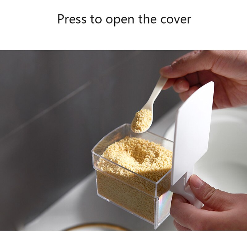 Kitchen Transparet Plastic Seasoning Box Case Condiment Bottles Set Salt Spice Jar Spices Storage Box Kitchen Tool