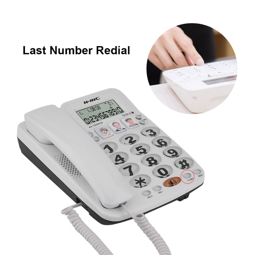 KX-2035CID 2-Lijn Vaste Telefoon Met Speakerphone Speed Dial Vaste Telefoon Inkomende Oproep Display Met Nummerweergave Voor Thuis kantoor