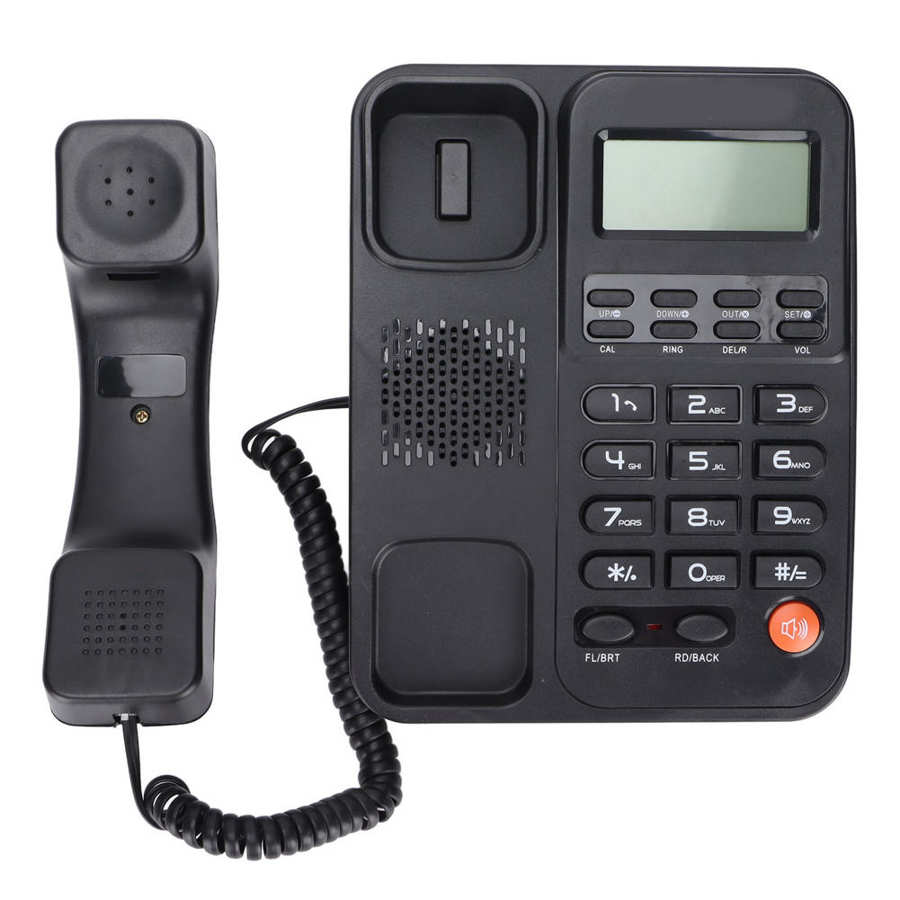 Landline Phone Desktop Corded Fixed Telephone Semi Hands Free Wired Phones with Caller ID Display for Home Office Hotel Use