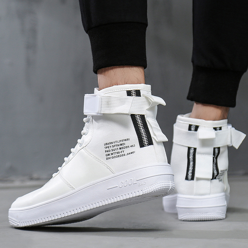 Högtoppade herrsneakers skateboardskor sportskor män fritidssneakers hip hop skor street sneakers chaussure homme