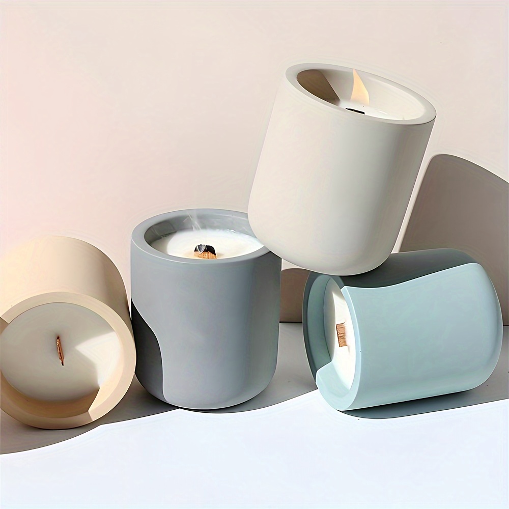 3D Circular Candle Jar Mold, DIY Concrete Circular Bottle Making Mold, Used To Store Candle Holders, Jewelry Boxes, And Vases