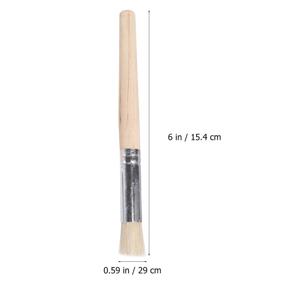 1 Set 6pcs Log Painting Brushes Bristle Art Brush Set Art Drawing Pen Oil Painting Brush for Beginners Artists (Wooden Lubriciou