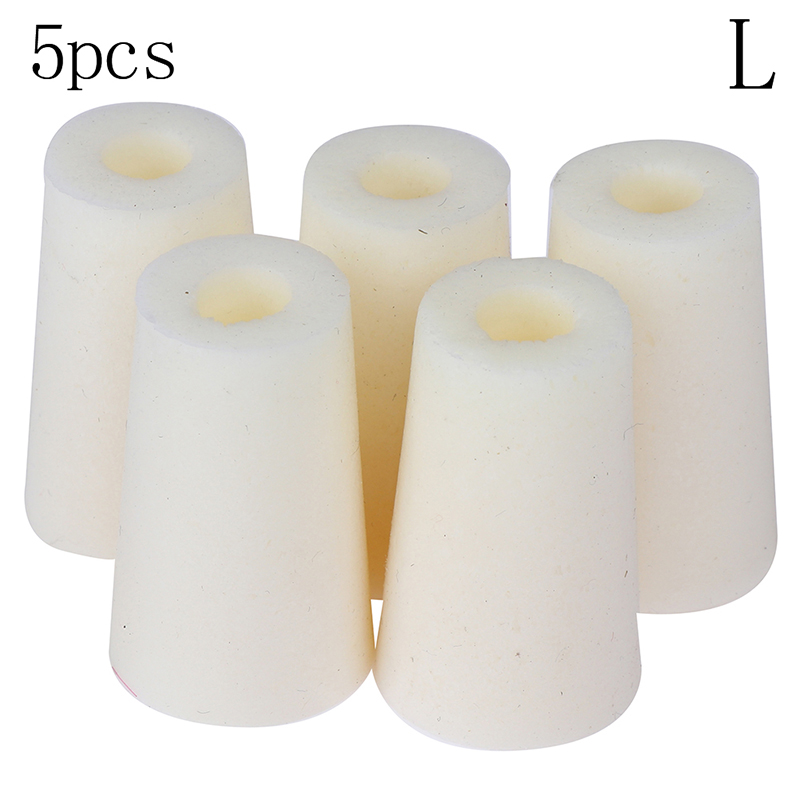 5Pc Lab Silicon Stopper, test Tube Hollow Plug Slicon Stekkers Voor Experiment Diameter 11-15Mm 15-19Mm 17-22mm: Black