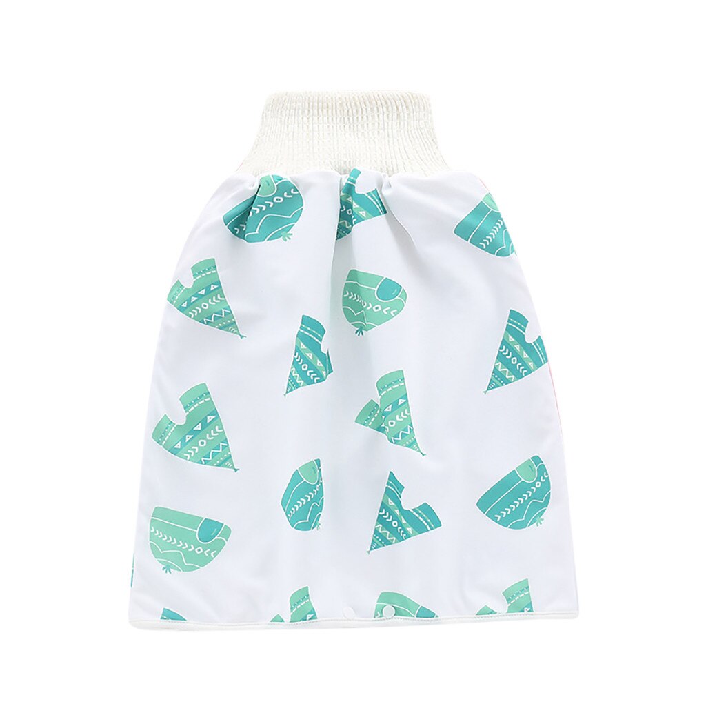 Katoen Gedrukt Comfy Childrens Luier Nappy Rok Shorts 2 In 1 Waterdichte En Absorberende Rok Herbruikbare Baby Training Rok # p4: E / M