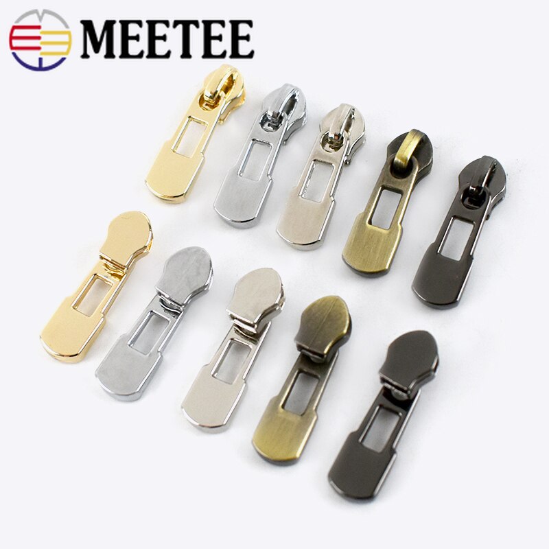 Cabezales de cremallera de Metal para cremalleras de nailon, Kit de reparación de cremalleras deslizantes para bolsas de ropa, accesorios de costura DIY, 10/20 piezas 3 #