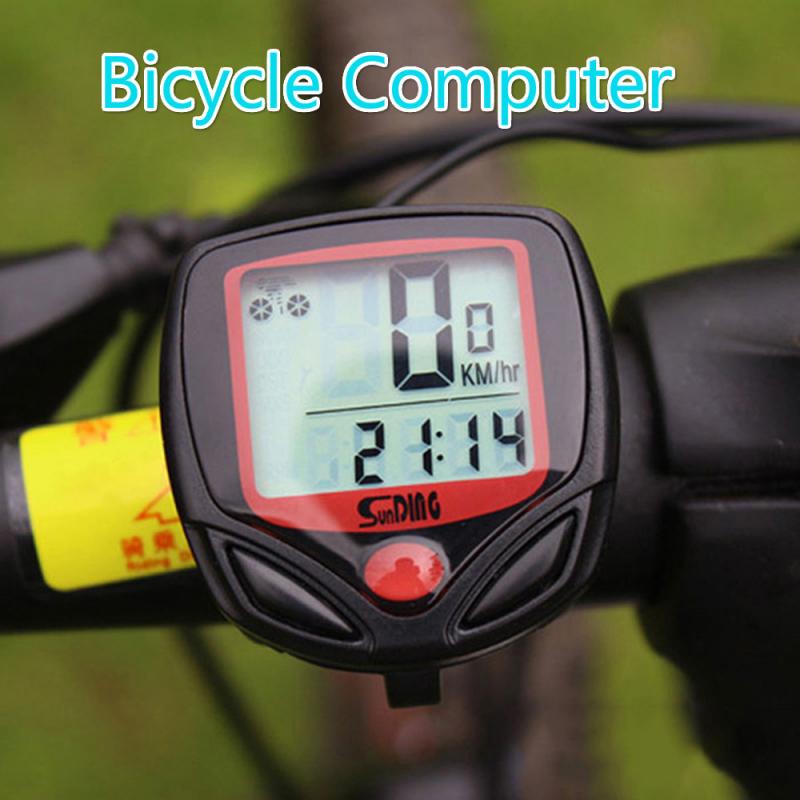 Waterproof Bicycle Speedometer Bicycle Odometer Bicycle Computer Bicycle Speedometer Riding Computer Digital LCD Computer