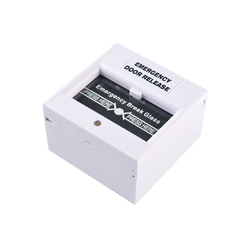 Pure Engels Panel Glas Breken Exit Emergency Brandwerende Breken Glas Release Knop Vier Kleur Optie Beschermhoes: WHITE