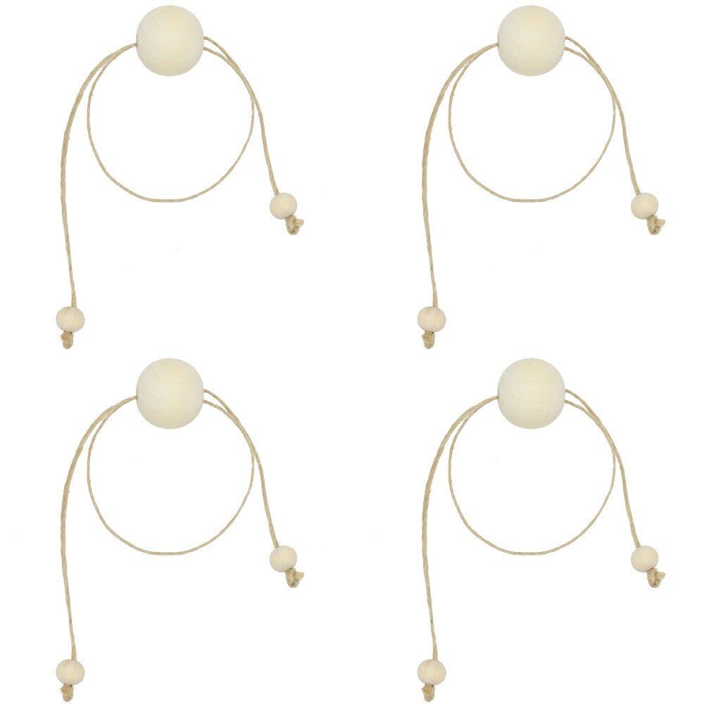 4 Uds Natural hecho a mano de madera servilleta Porta anillos para de bodas Hotel decoración Decoración de mesa de cena nueva: C