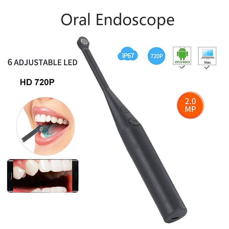 2MP 720P Intraoral Dental HD Endoscope 6 LED Endoscopio USB Inspection Oral Real-time Video Inspect Tooth Endoscopica Camera