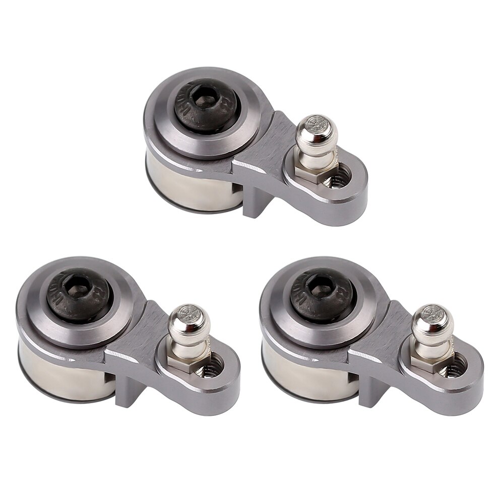 Brazo Servo de amortiguación ajustable de aleación de aluminio INJORA 25T para coche trepador de control remoto 1:10 Traxxas TRX4 TRX6 piezas de mejora: 3PCS Titanium