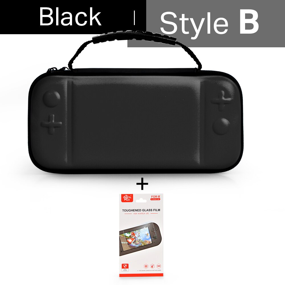 For Nintend Switch Lite Portable Bag Storage for Switch Mini Protector Case for Nintendo Switch Mini Accessories: H-Black-1pcs