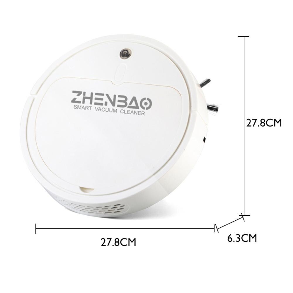 360° Rotate Household Charging Vacuum Cleaner Rotary Mopping Machine Sweeping Robot USB Charging Sweeping and Dragging: B White