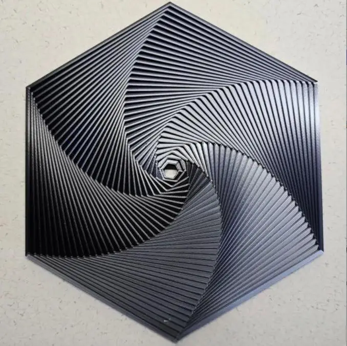 3D-stampato frattale agitarsi esagono 3D Stampato Esagonale Giocattoli Antistress Esagonale Anello Fractale Esagonale spirale Cambia Giocattoli: S / Di Colore Giallo chiaro