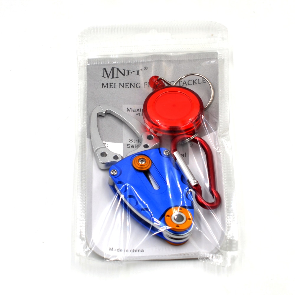 Mnft 1 set compacte mini draagbare vislipgrip met zingers retractor visgereedschap clip