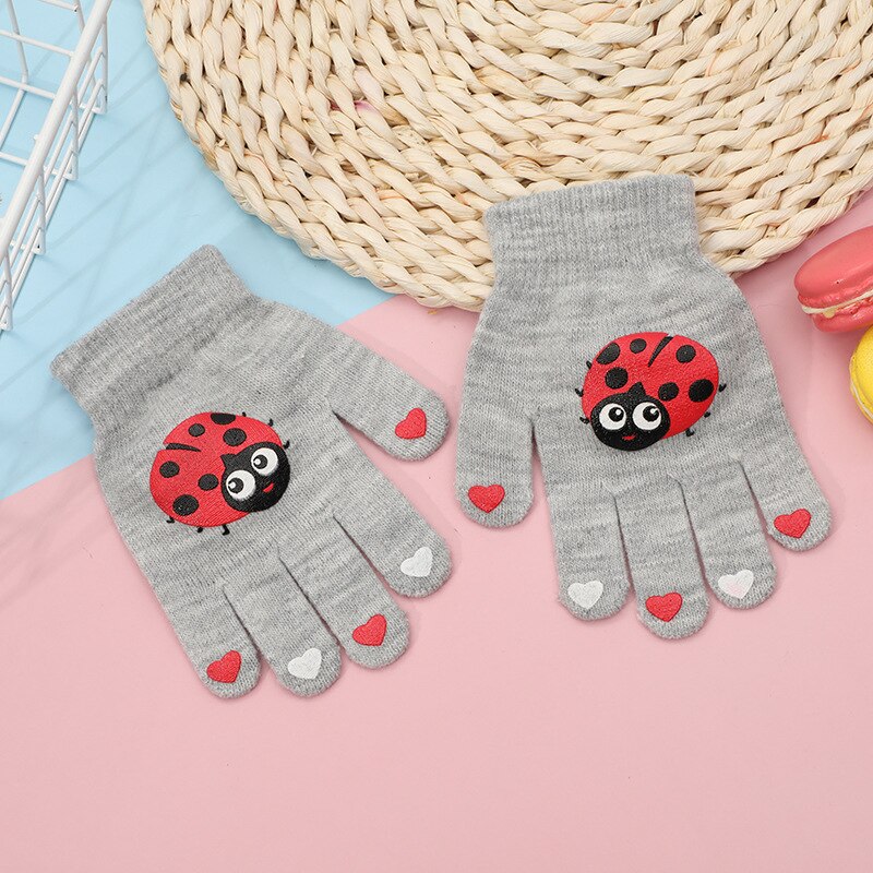 Kinderen Kids Winter Warm Thicken Handschoenen Meisjes Jongens Peuter Leuke Vogel Wanten Imitatie Kasjmier Vinger Handschoen Voor 6-12yeas: A