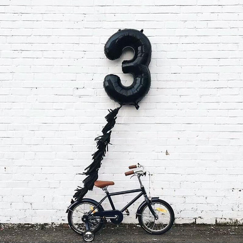 1Pc 40inch Black Number Balloon Digit Aluminum Foil Balloons Birthday Party Decorations Wedding Celebration Supplies