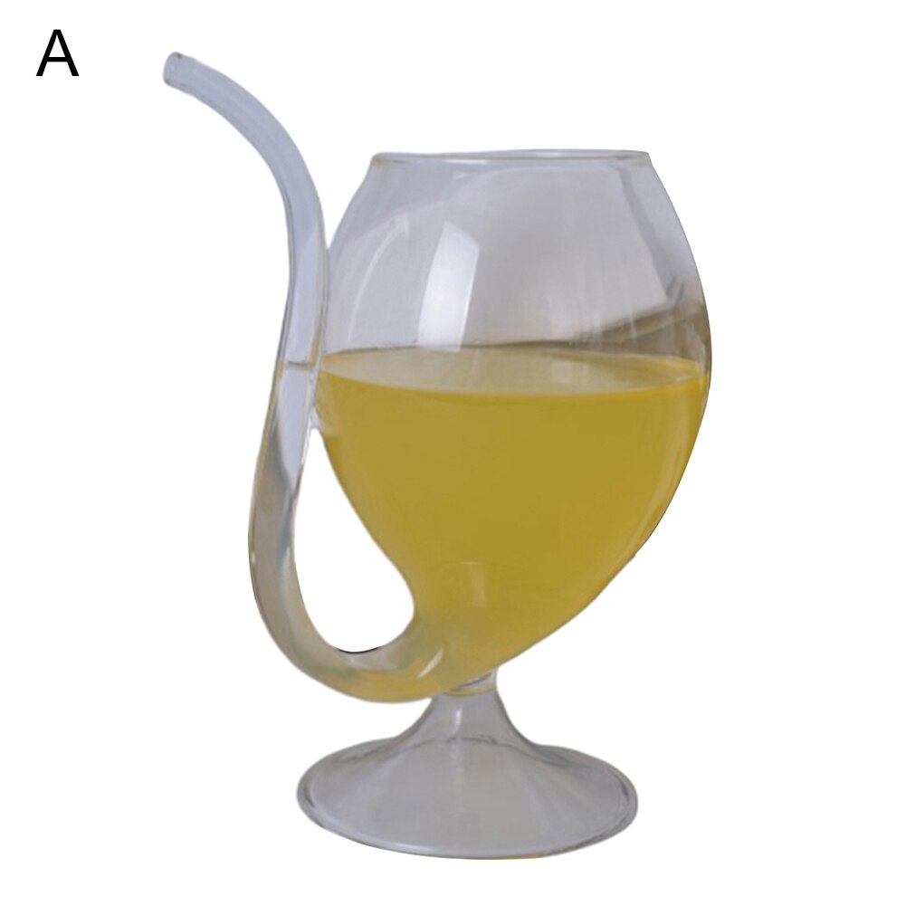 Copa de cristal para beber vino y whisky, tubo para beber leche y zumo, resistente al calor: A