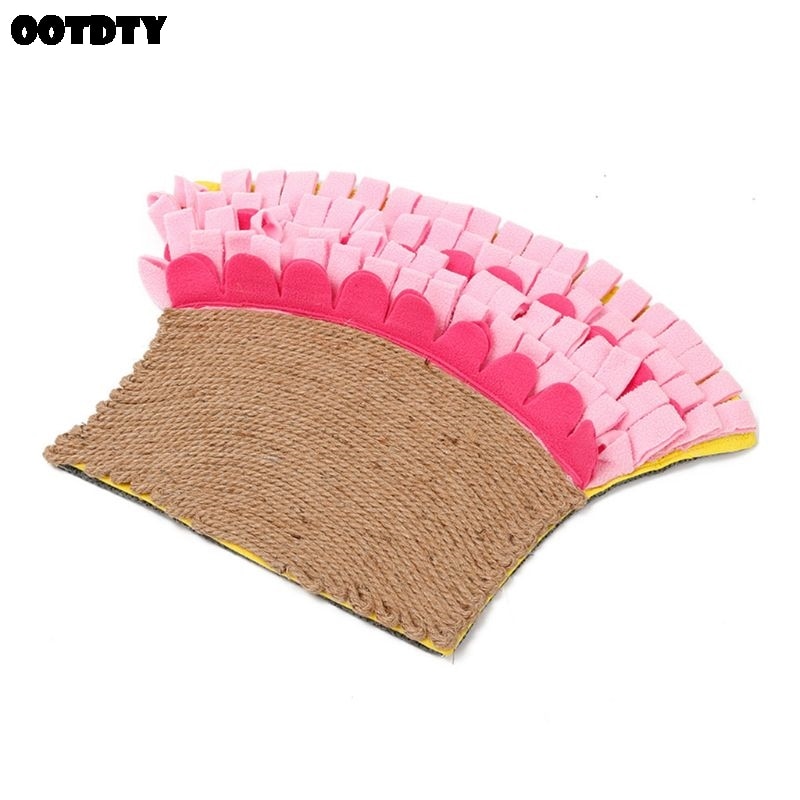 Fishtail Home Cat Scratch Pad Snuffle Mat Nosework Blanket Play Sniffing Training Toys Great for Stress Release Paw