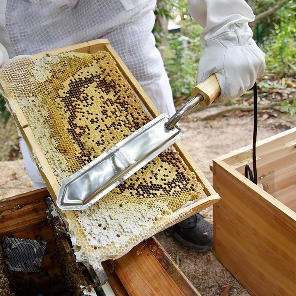 Outdoor Verwarming Elektrische Ontzegeld Mes Met Clip Honing Schraper Voor Cutter Honing Kam Bijenteelt Apparatuur