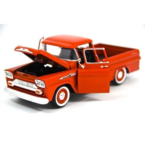 Motormax 1:24 1958 chevy apache fleetside pickup - rotes modellauto