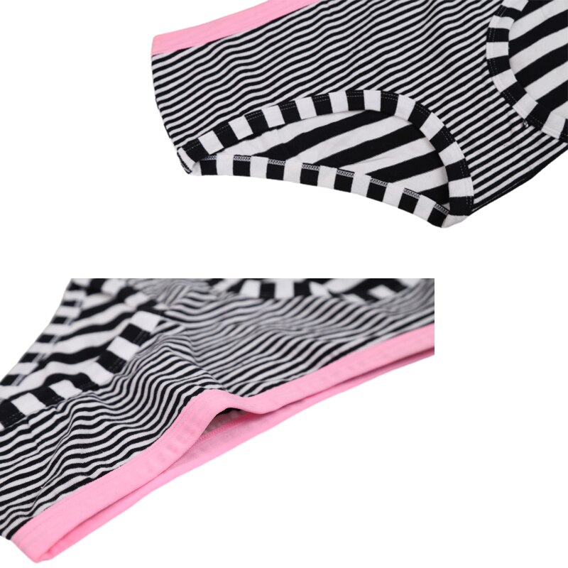 2pcs/pack Women's Underwear cotton stripe women's underpants plus size Ultra-thin Panties Comfort Triangle Briefs